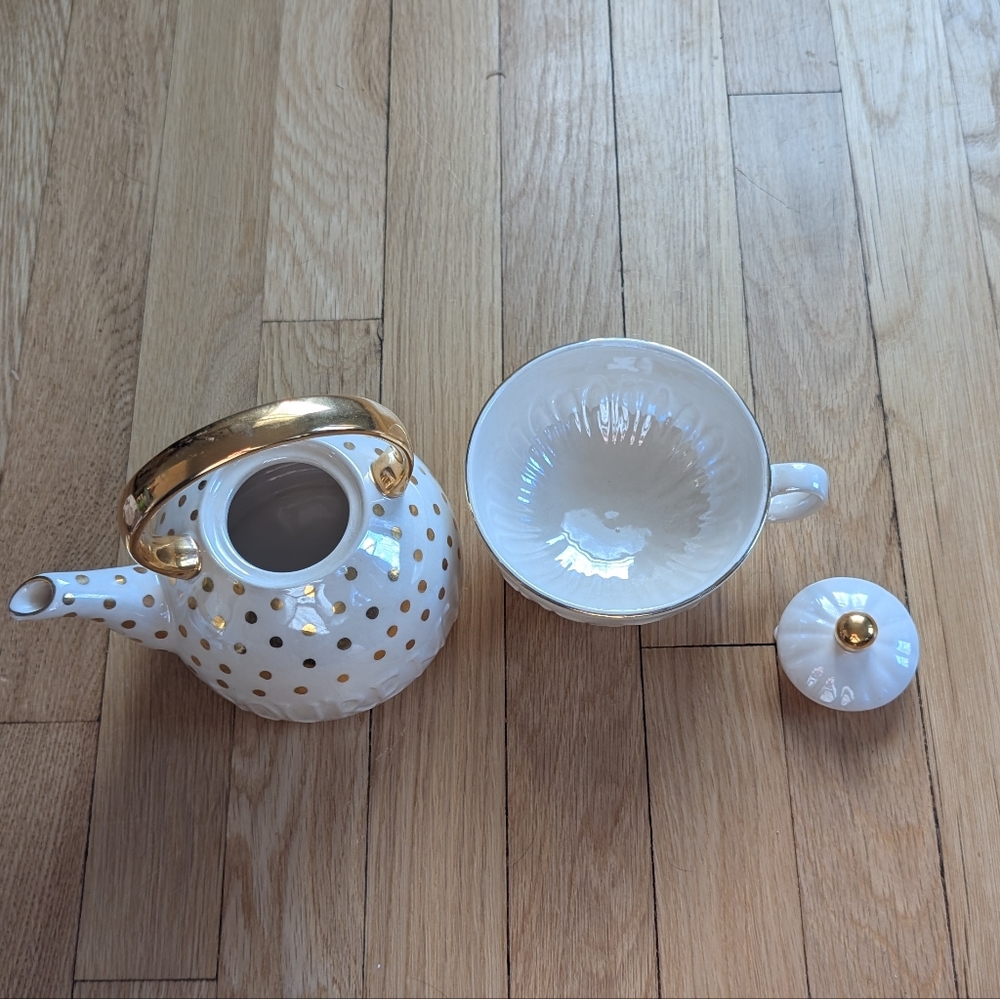 Anthropologie Sweet Sentiment You’re My Cup Of Tea Teapot Teacup Set - Picture 4 of 4